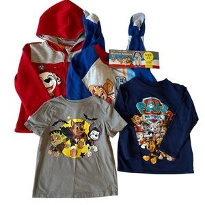 Nickelodeon Paw Patrol Hoodie Pajama and Shirt Set - Red, Blue, Gray 3T toddler
